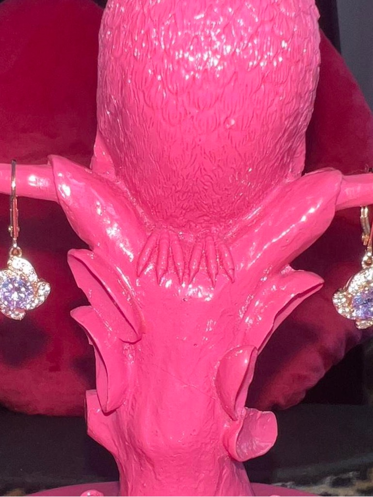 Vintage Vannak K 18kt Rose Gold Plated Earrings